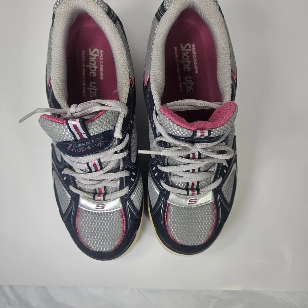 Skechers Black, Gray & Pink Women's Athletic Sneakers - Picture 5 of 7